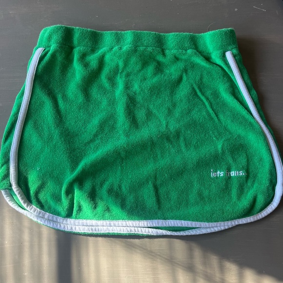 Urban Outfitters (iets frans) Green Towel Mini Skirt - Picture 3 of 4